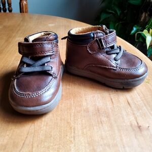 Carter's Brown High Top Shoes, 3.5 Toddler, Worn Once